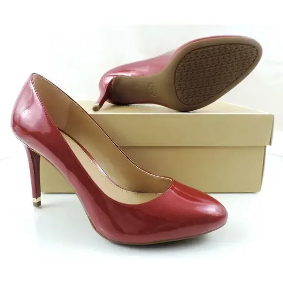 Michael Kors Ashby Flex Pump Heels Cherry Red Patent - Picture 10 of 10
